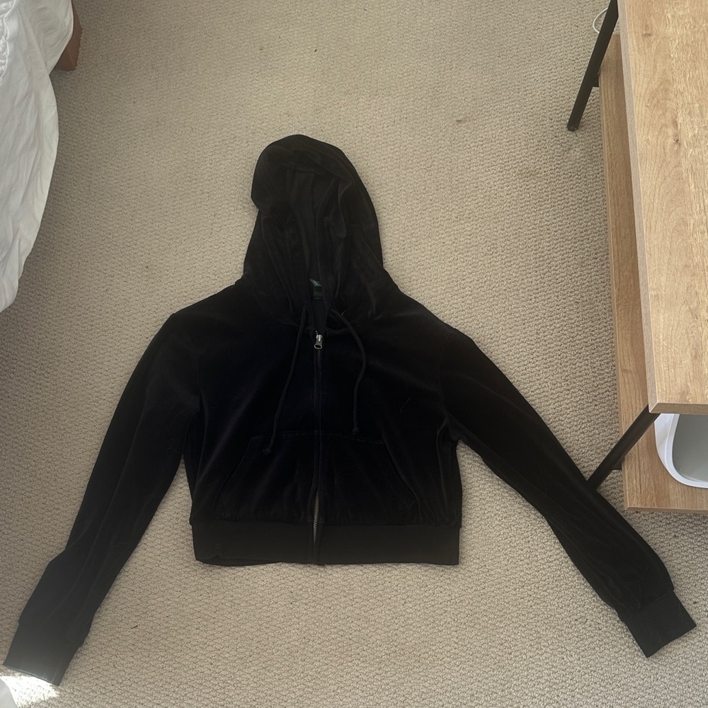 Wild Fable Black Velvet Hoodie